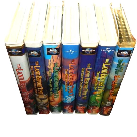 7pc The Land Before Time vintage VHS movies in original cases movie bundle set - Picture 2 of 7